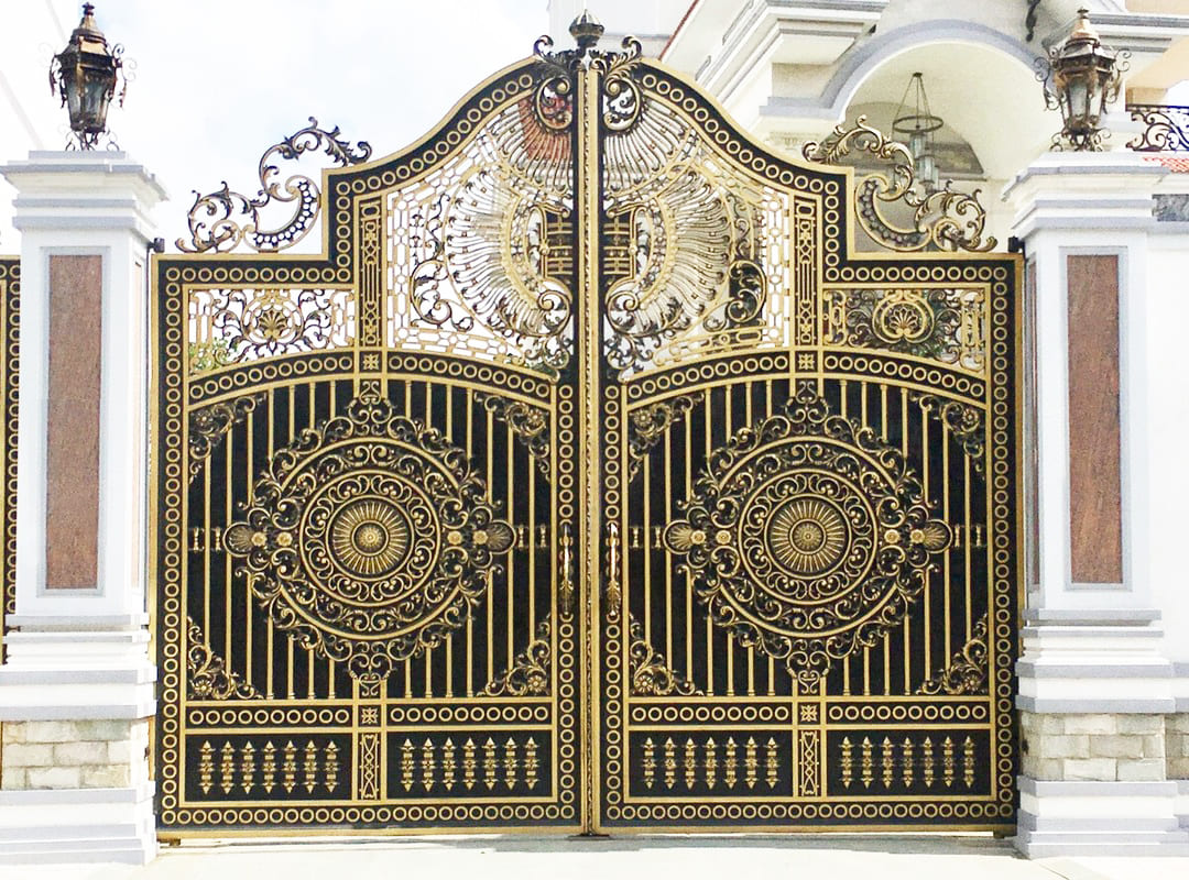cổng nhôm đúc đẹp