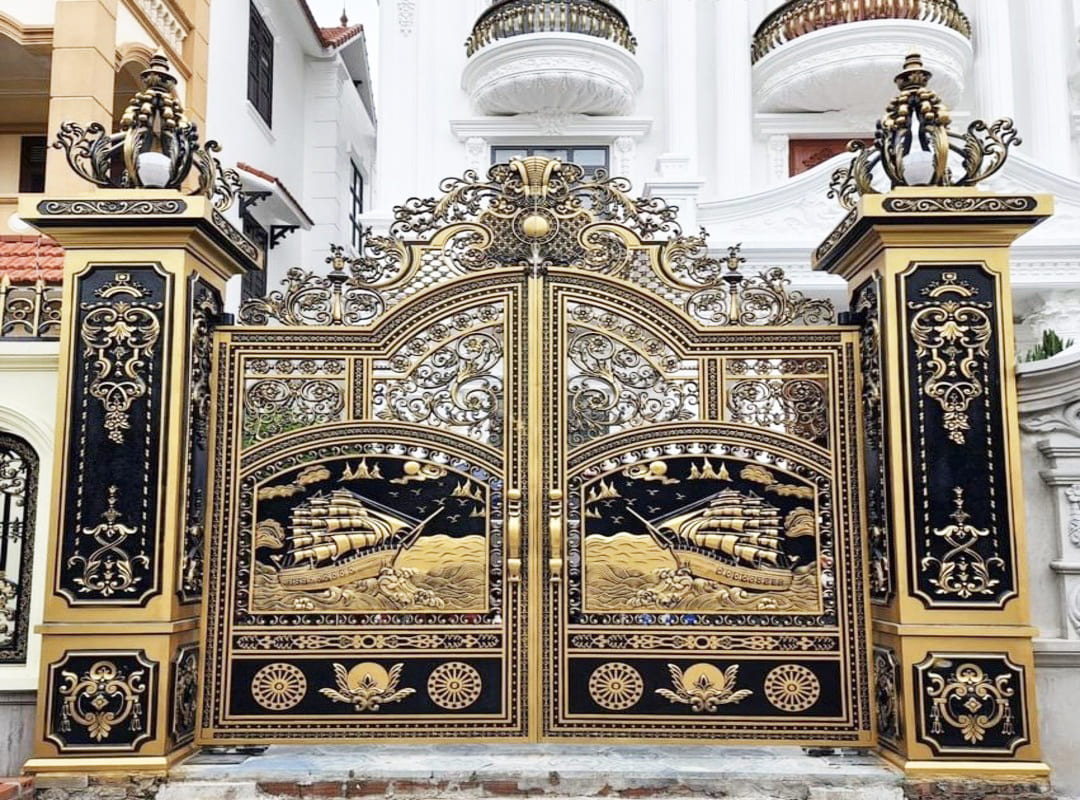 cổng nhôm đúc đẹp