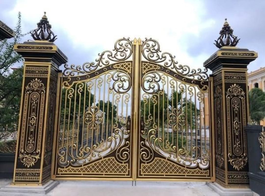 Cổng nhôm đúc đơn giản