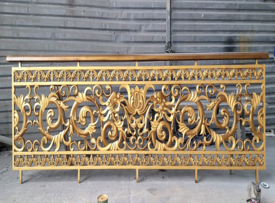 lan can nhôm đúc hoa văn nghệ thuật