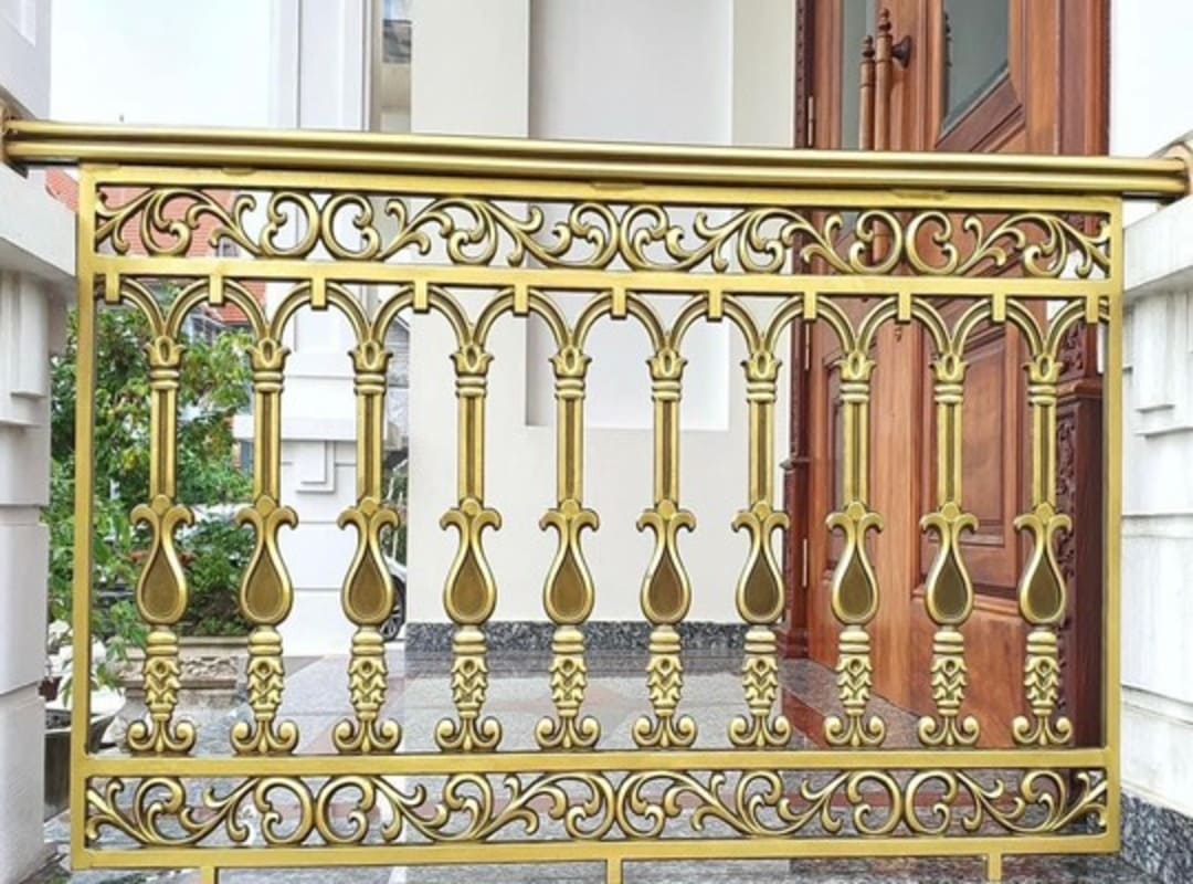 mẫu lan can nhôm đúc đơn giản