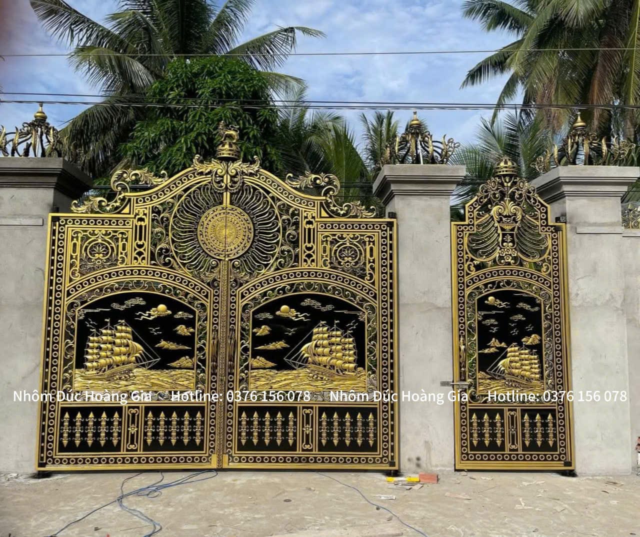 cổng nhôm đúc thuận buồm xuôi gió