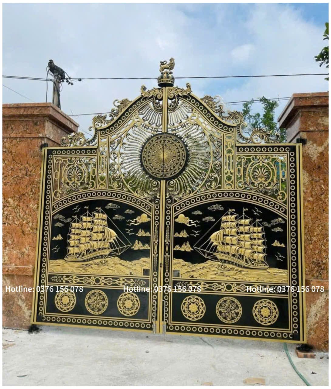 cổng nhôm đúc thuận buồm xuôi gió