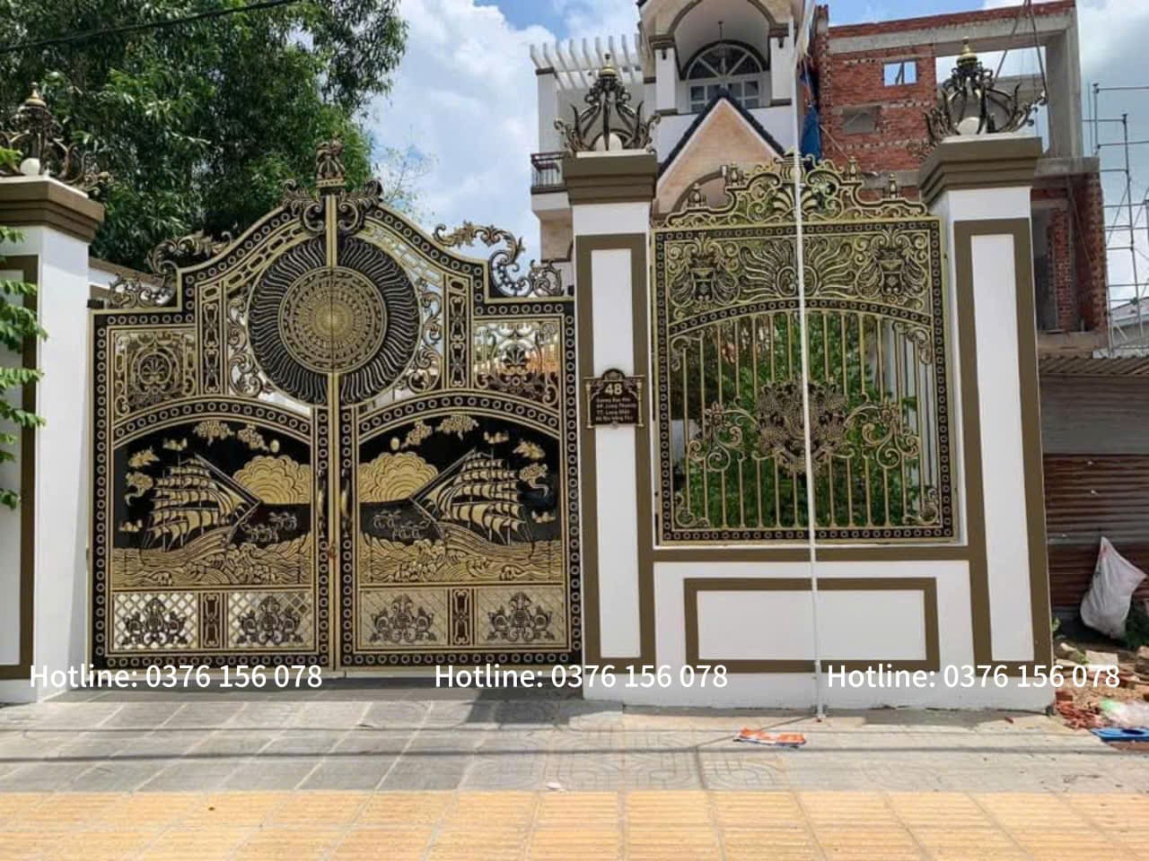 cổng nhôm đúc thuận buồm xuôi gió