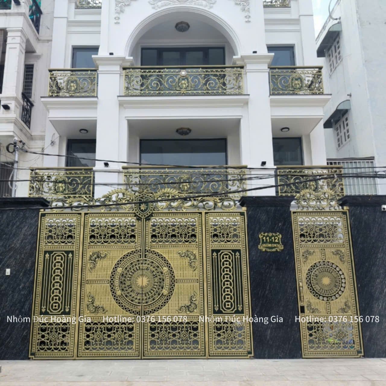 cổng nhôm đúc trống đồng