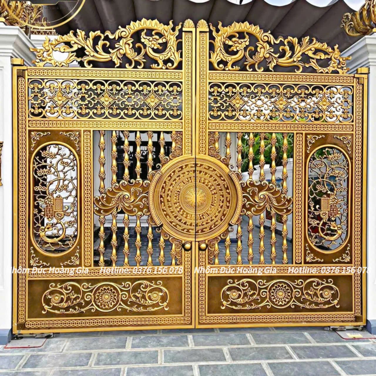 cổng nhôm đúc trống đồng