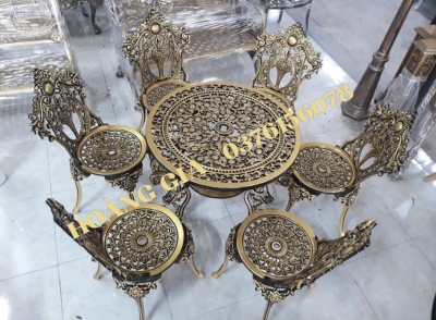 BÀN GHẾ NHÔM ĐÚC BG004