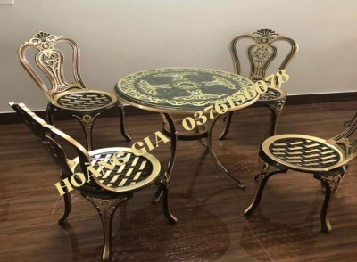 BÀN GHẾ NHÔM ĐÚC BG006