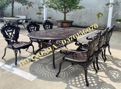 BÀN GHẾ NHÔM ĐÚC BG007