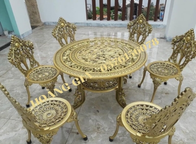 BÀN GHẾ NHÔM ĐÚC BG009