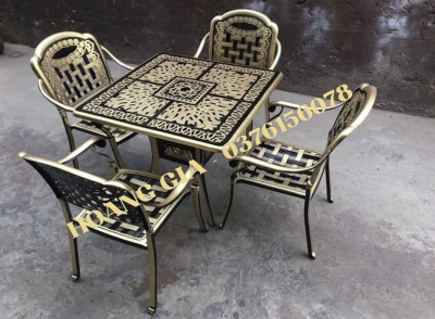 BÀN GHẾ NHÔM ĐÚC BG013