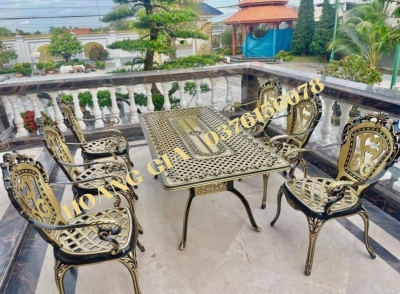 BÀN GHẾ NHÔM ĐÚC BG014
