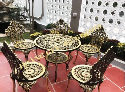 BÀN GHẾ NHÔM ĐÚC BG017