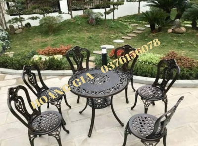 BÀN GHẾ NHÔM ĐÚC BG019