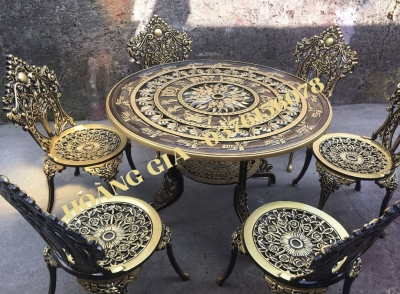 BÀN GHẾ NHÔM ĐÚC BG021
