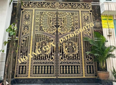 CỔNG NHÔM ĐÚC 4 CÁNH P003