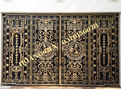 CỔNG NHÔM ĐÚC 4 CÁNH P014