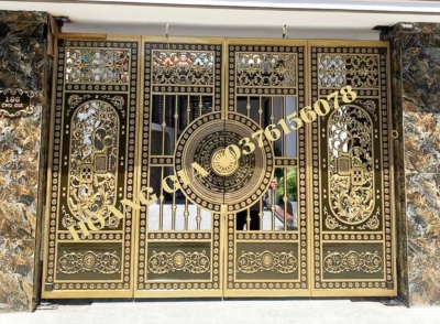 CỔNG NHÔM ĐÚC 4 CÁNH H023
