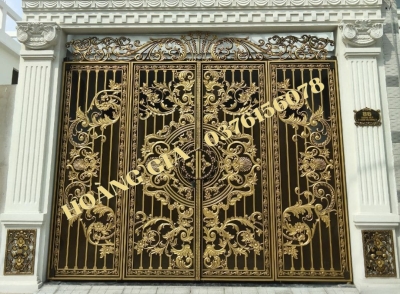 CỔNG NHÔM ĐÚC 4 CÁNH P025