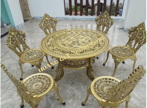 BÀN GHẾ NHÔM ĐÚC BG009