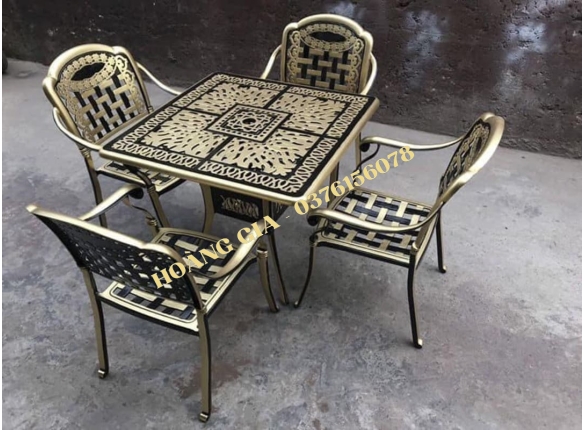 BÀN GHẾ NHÔM ĐÚC BG013