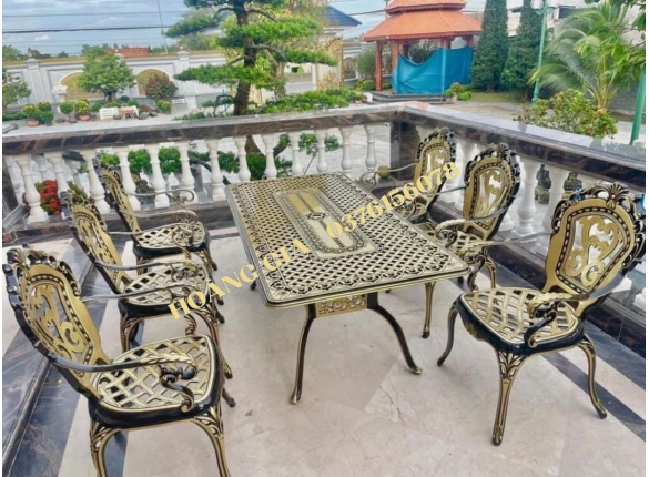 BÀN GHẾ NHÔM ĐÚC BG014
