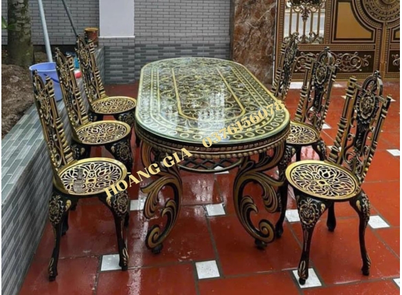 BÀN GHẾ NHÔM ĐÚC BG016