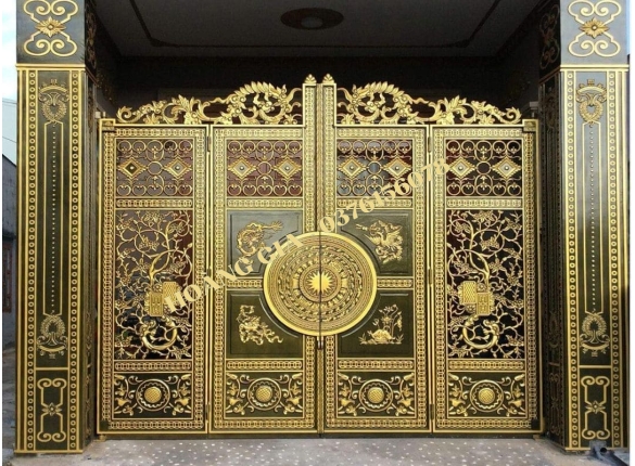 CỔNG NHÔM ĐÚC 4 CÁNH P005