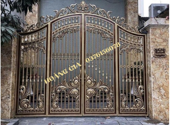 CỔNG NHÔM ĐÚC 4 CÁNH P011