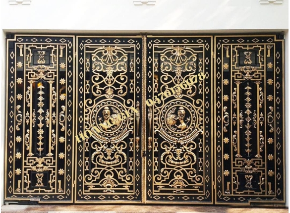CỔNG NHÔM ĐÚC 4 CÁNH P014