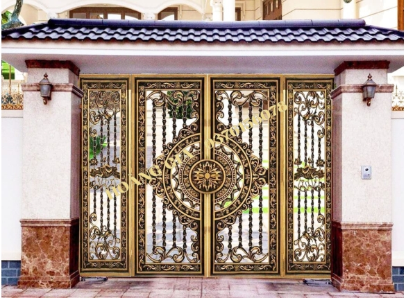 CỔNG NHÔM ĐÚC 4 CÁNH P016